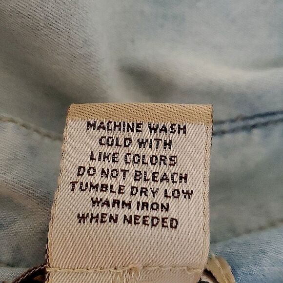 RUFF HEWN SHIRT, Sz S, BLUE, 100%COTTON, LONG SLEEVE - Picture 11 of 11